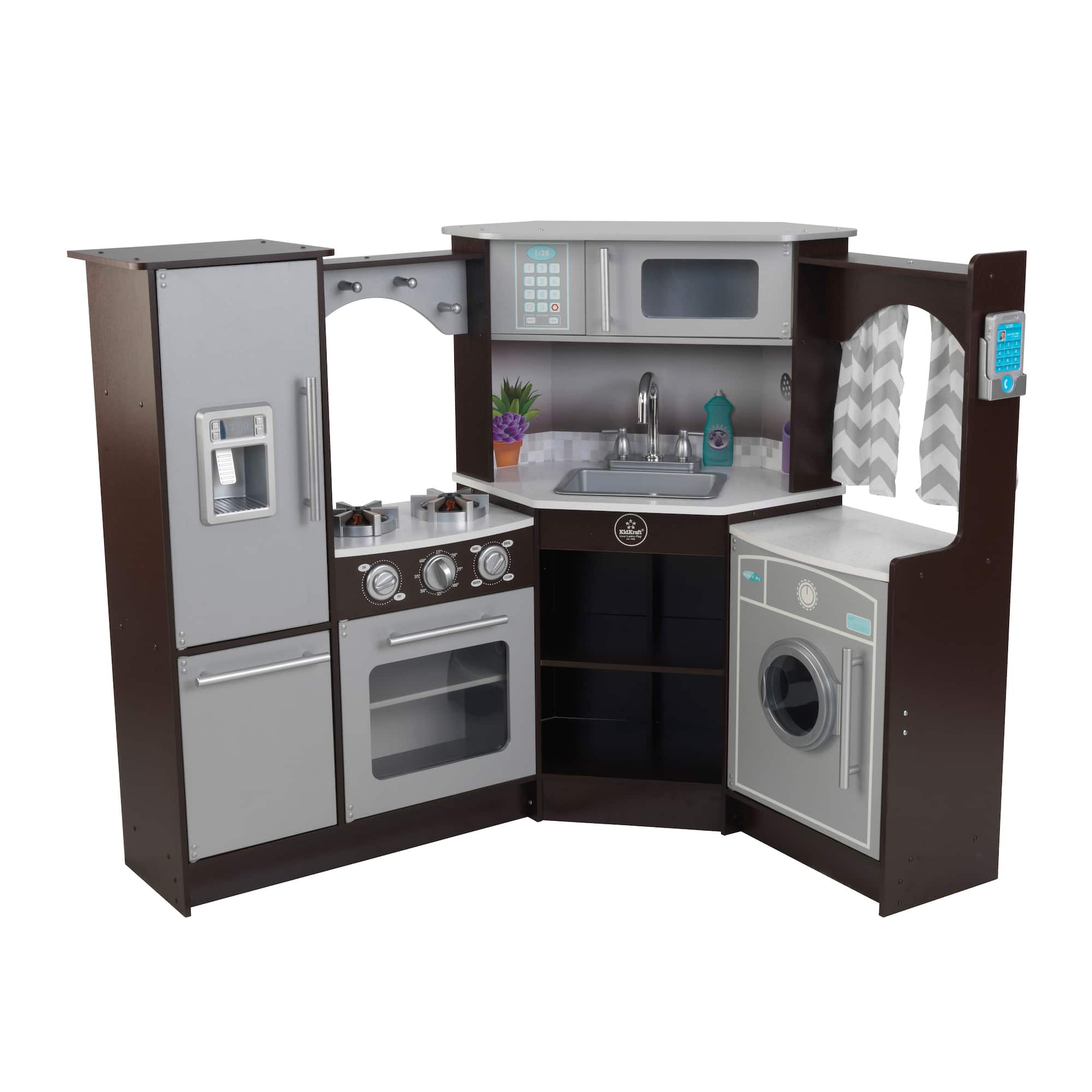 KidKraft Ultimate Corner Play Kitchen with Lights & Sounds